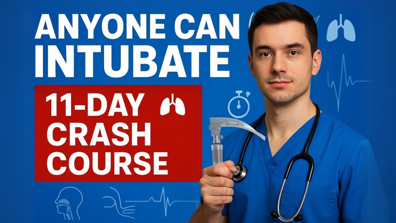 Anyone Can Intubate: 11 Days Crash Course Introduction for med students and clinicians