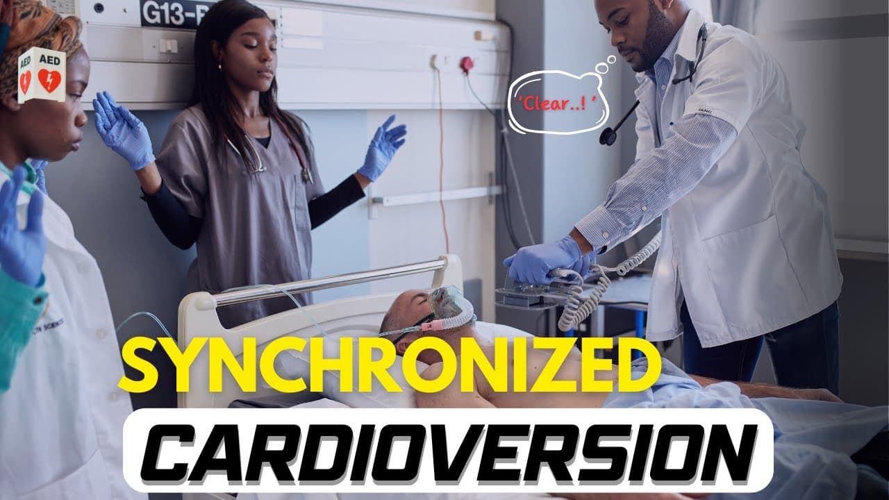 Synchronized Cardioversion procedure: Defibrillator in Action