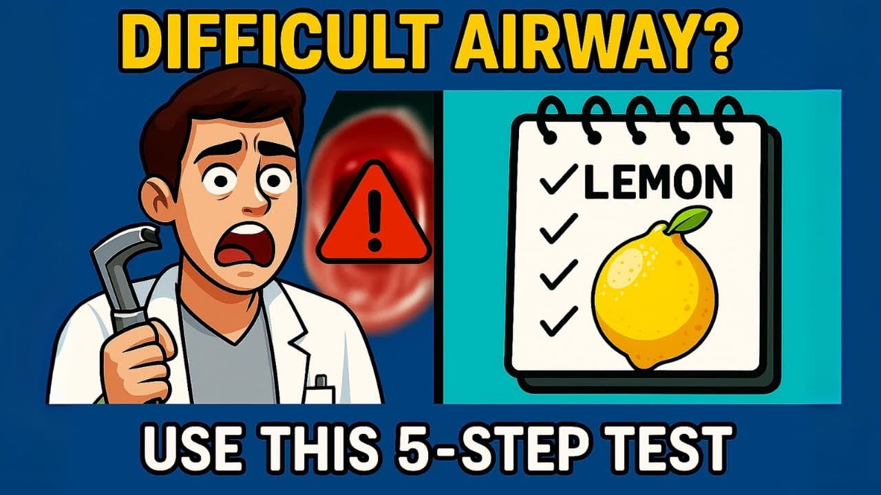 LEMON Law for Intubation: 5 Airway Assessment Steps Every Beginner Must Know